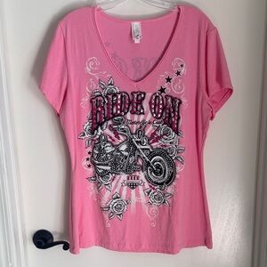 Liberty Wear Pink Graphic Tee - Short Sleeve